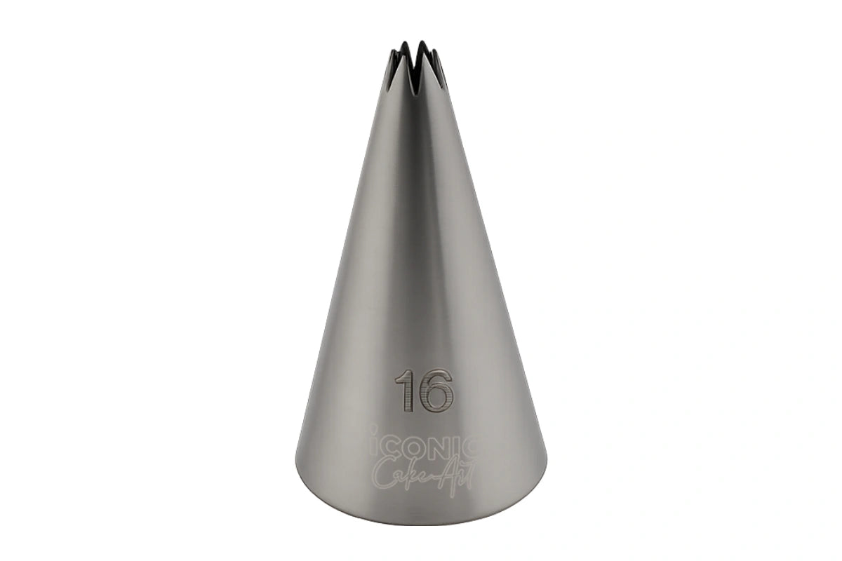 #16 Open Star Piping Tip - Iconic Cake Art