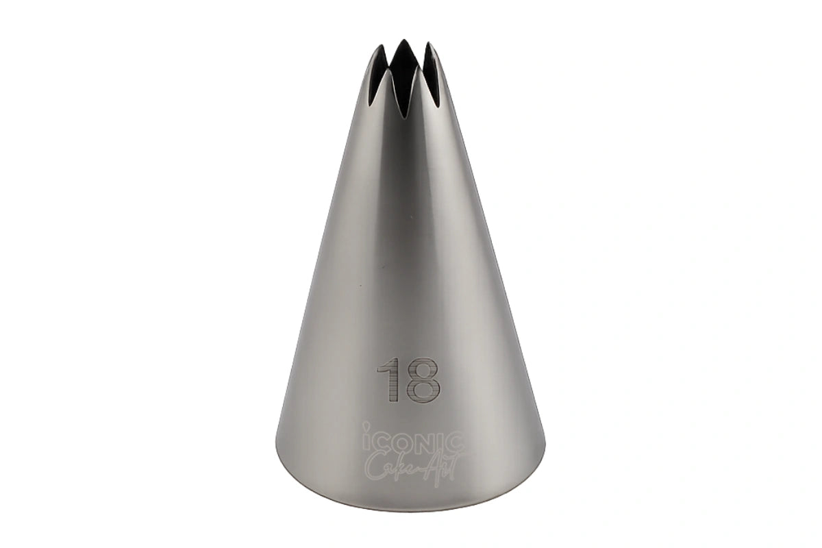 #18 Open Star Piping Tip - Iconic Cake Art