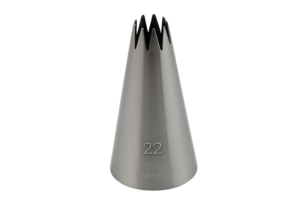 #22 Open Star Piping Tip - Iconic Cake Art
