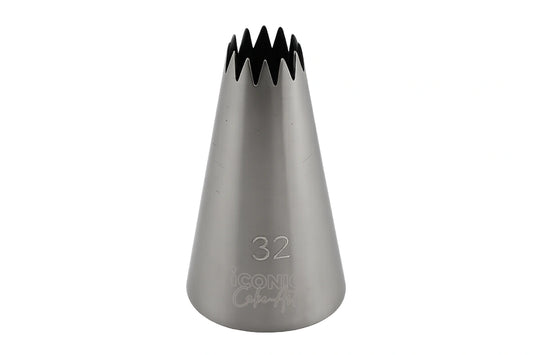 #32 Open Star Piping Tip - Iconic Cake Art