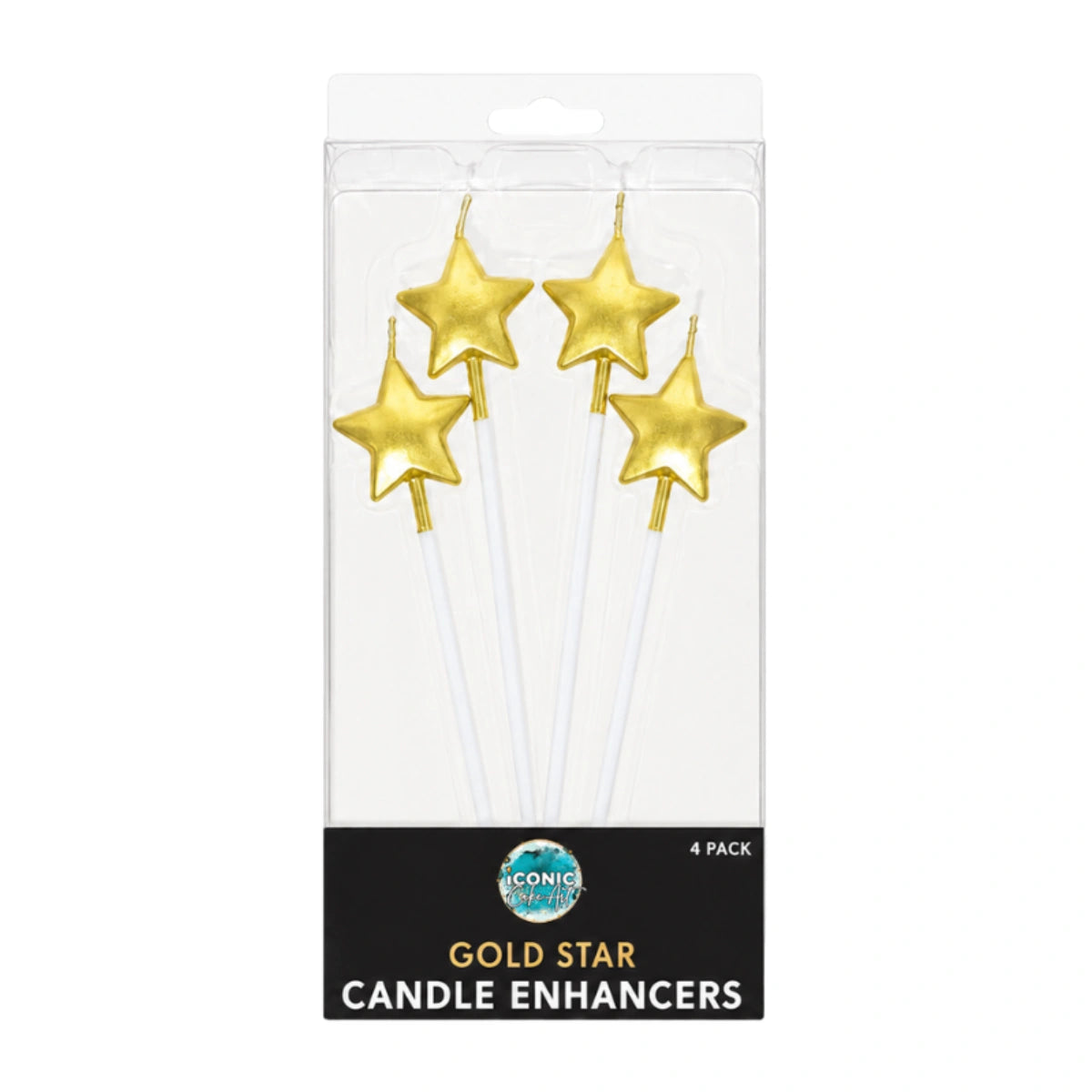 Gold Star Enhancers (4 Pack) - Iconic Cake Art