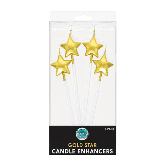 Gold Star Enhancers (4 Pack) - Iconic Cake Art