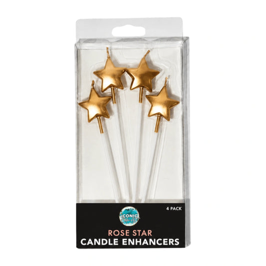 Rose Gold Star Enhancers (4 Pack) - Iconic Cake Art