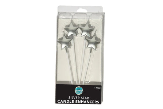 Silver Star Enhancers (4 Pack) - Iconic Cake Art