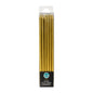 Gold Tall Candles 12cm (12 Pack) - Iconic Cake Art