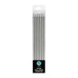 Silver Tall Candles 12cm (12 Pack) - Iconic Cake Art