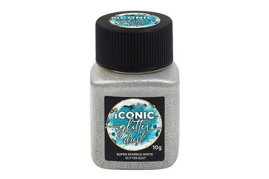White Super Sparkle Dust 10g - Iconic Glitter