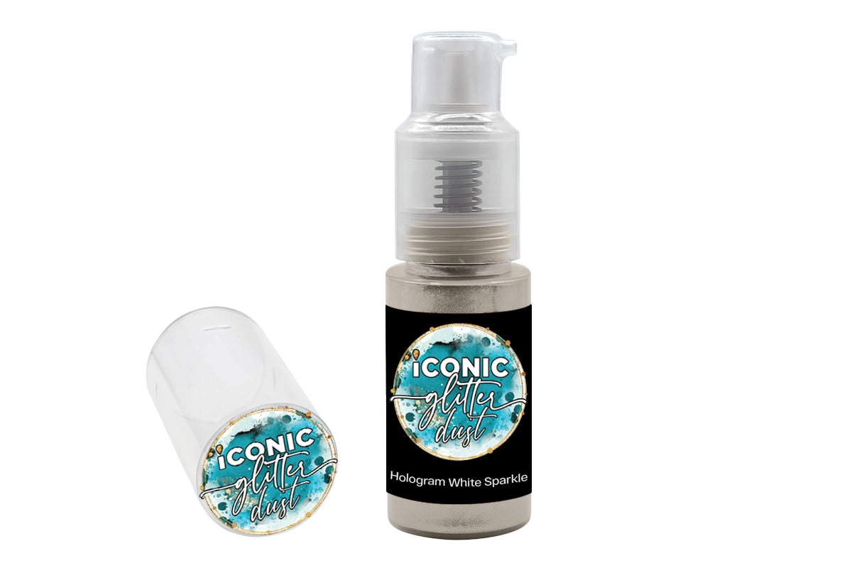 White Hologram Sparkle Puff 10g - Iconic Glitter
