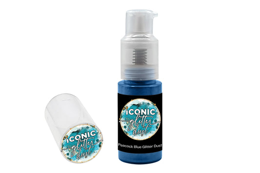 Blue Peacock Puff Dust 10g - Iconic Glitter