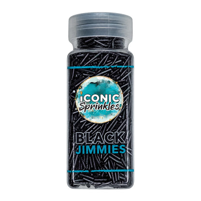 Black Pearl Jimmies 75g - Iconic Sprinkles