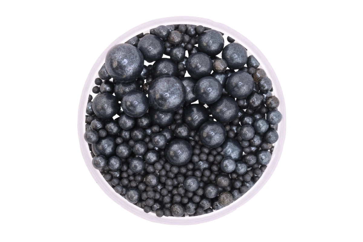 Black Shiny Pearls 30g - Iconic Sprinkles