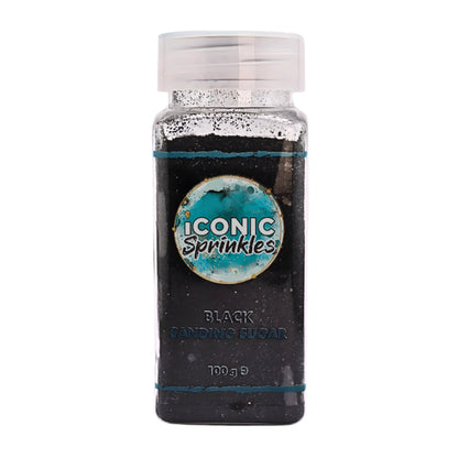 Black Sanding Sugar 100g - Iconic Sprinkles