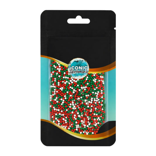 Christmas Nonpareils 30g - Iconic Sprinkles