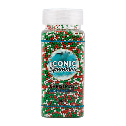 Christmas Nonpareils 100g - Iconic Sprinkles