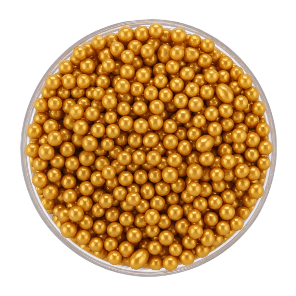 Gold Pearls 4mm 30g - Iconic Sprinkles