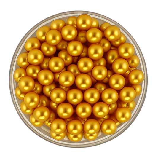 Gold Pearls 6mm 100g - Iconic Sprinkles