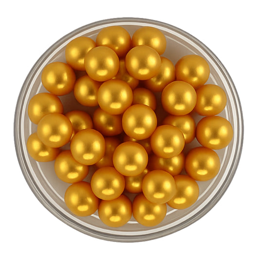 Gold Pearls 10mm 100g - Iconic Sprinkles