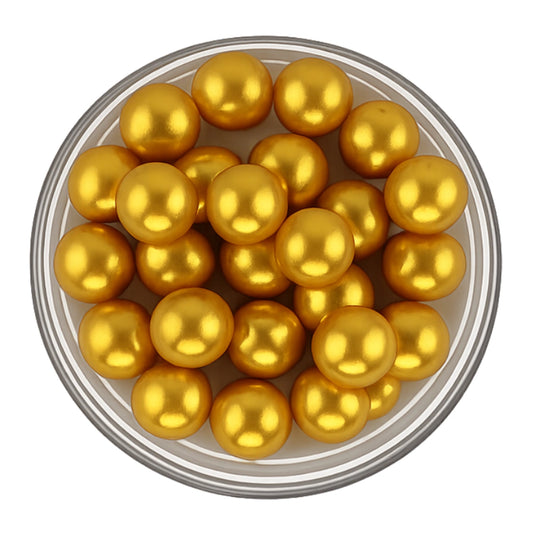 Gold Pearls 12mm 30g - Iconic Sprinkles