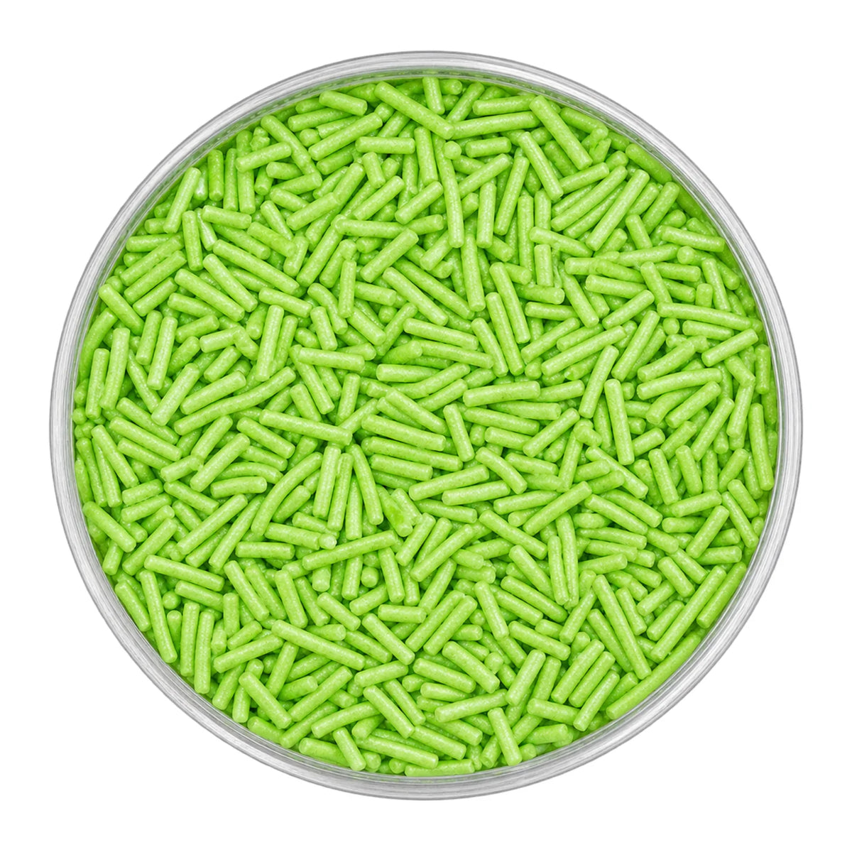 Green Pearl Jimmies 75g - Iconic Sprinkles