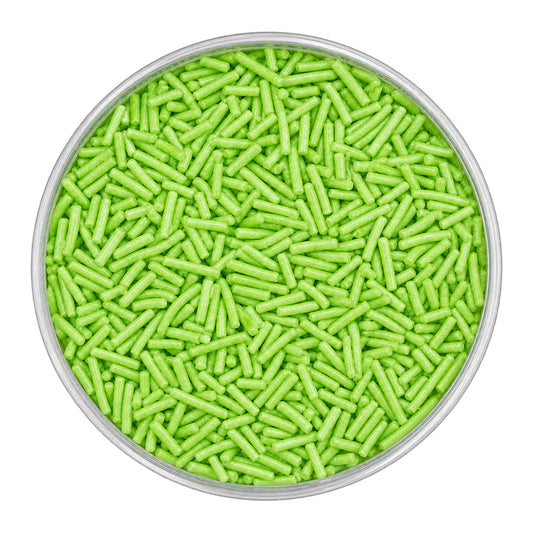 Green Pearl Jimmies 75g - Iconic Sprinkles