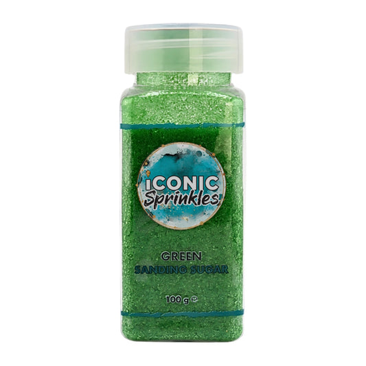 Green Sanding Sugar 100g - Iconic Sprinkles