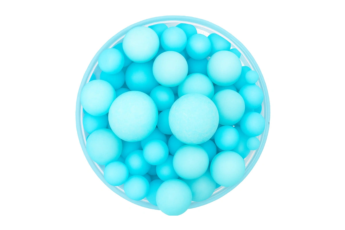 Matte Light Blue Pearls 100g - Iconic Sprinkles