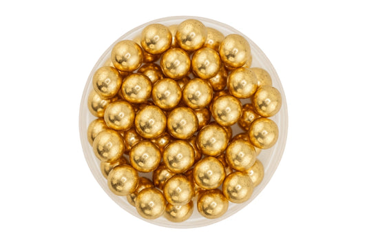 Metallic Gold 6mm Pearls 100g - Iconic Sprinkles