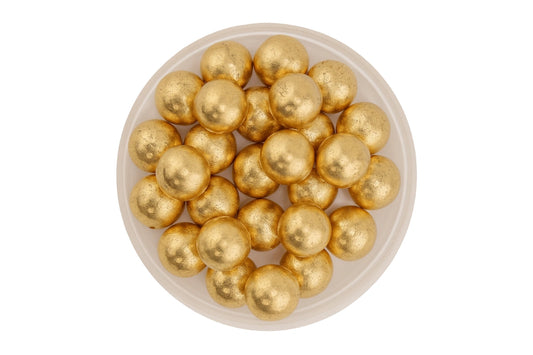 Metallic Gold 8mm Pearls 100g - Iconic Sprinkles