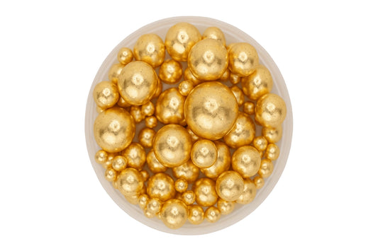 Metallic Gold Mixed Pearls 30g - Iconic Sprinkles