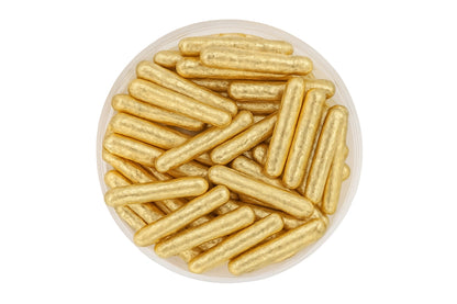 Metallic Gold Rods 100g - Iconic Sprinkles