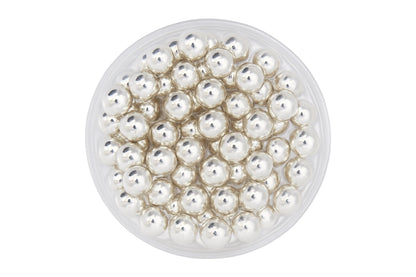 Metallic Silver 6mm Pearls 30g - Iconic Sprinkles