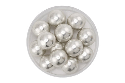 Metallic Silver 14mm Pearls 30g - Iconic Sprinkles