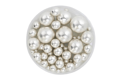 Metallic Silver Mixed Pearls 30g - Iconic Sprinkles