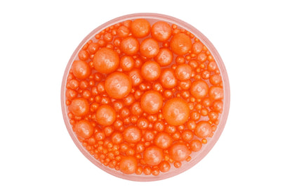 Orange Shiny Pearls 100g - Iconic Sprinkles