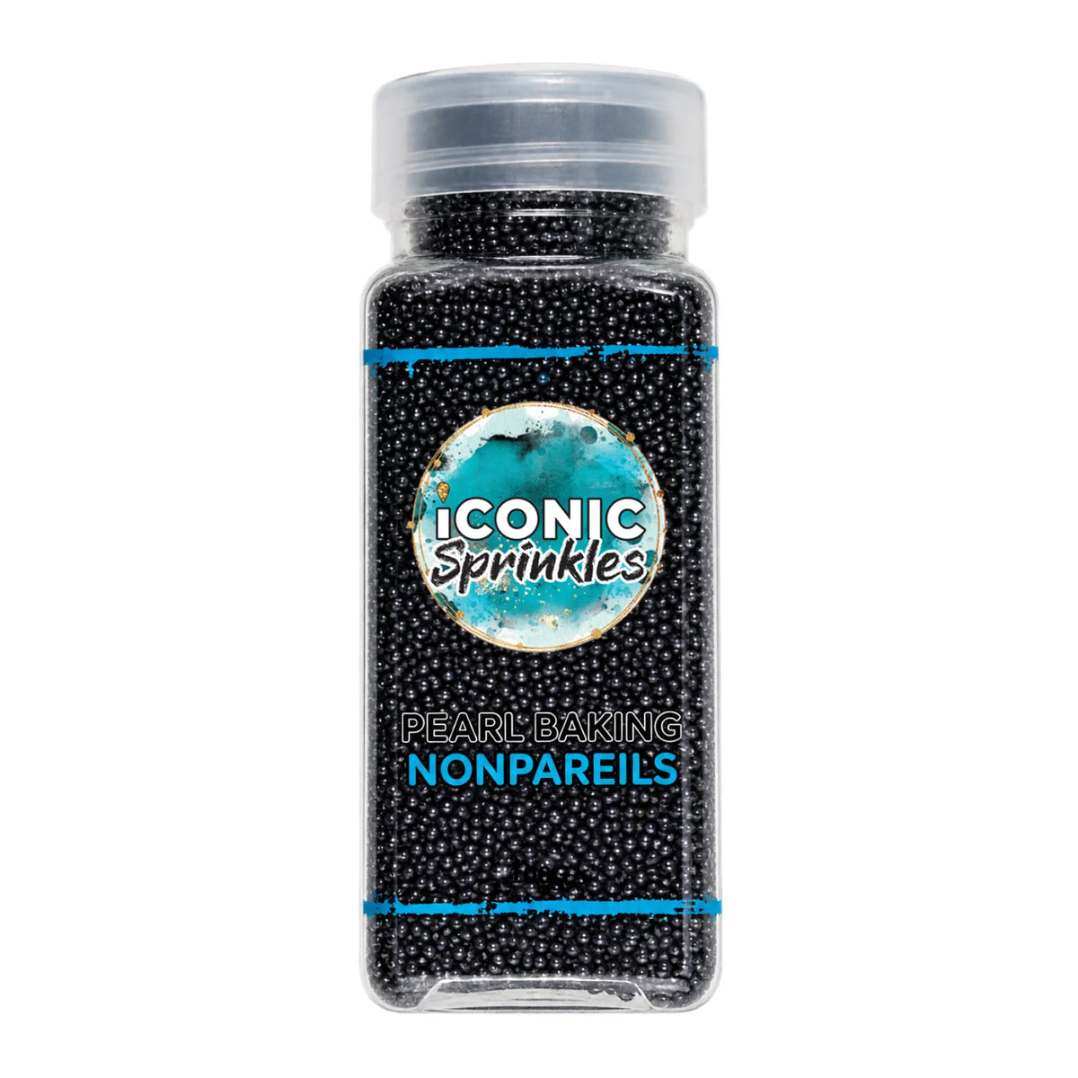 Black Pearl Nonpareils 100g - Iconic Sprinkles
