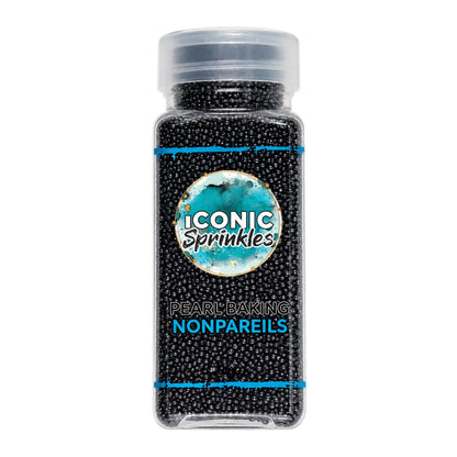 Black Pearl Nonpareils 100g - Iconic Sprinkles