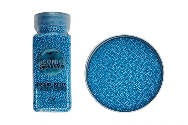 Blue Pearl Nonpareils 100g - Iconic Sprinkles