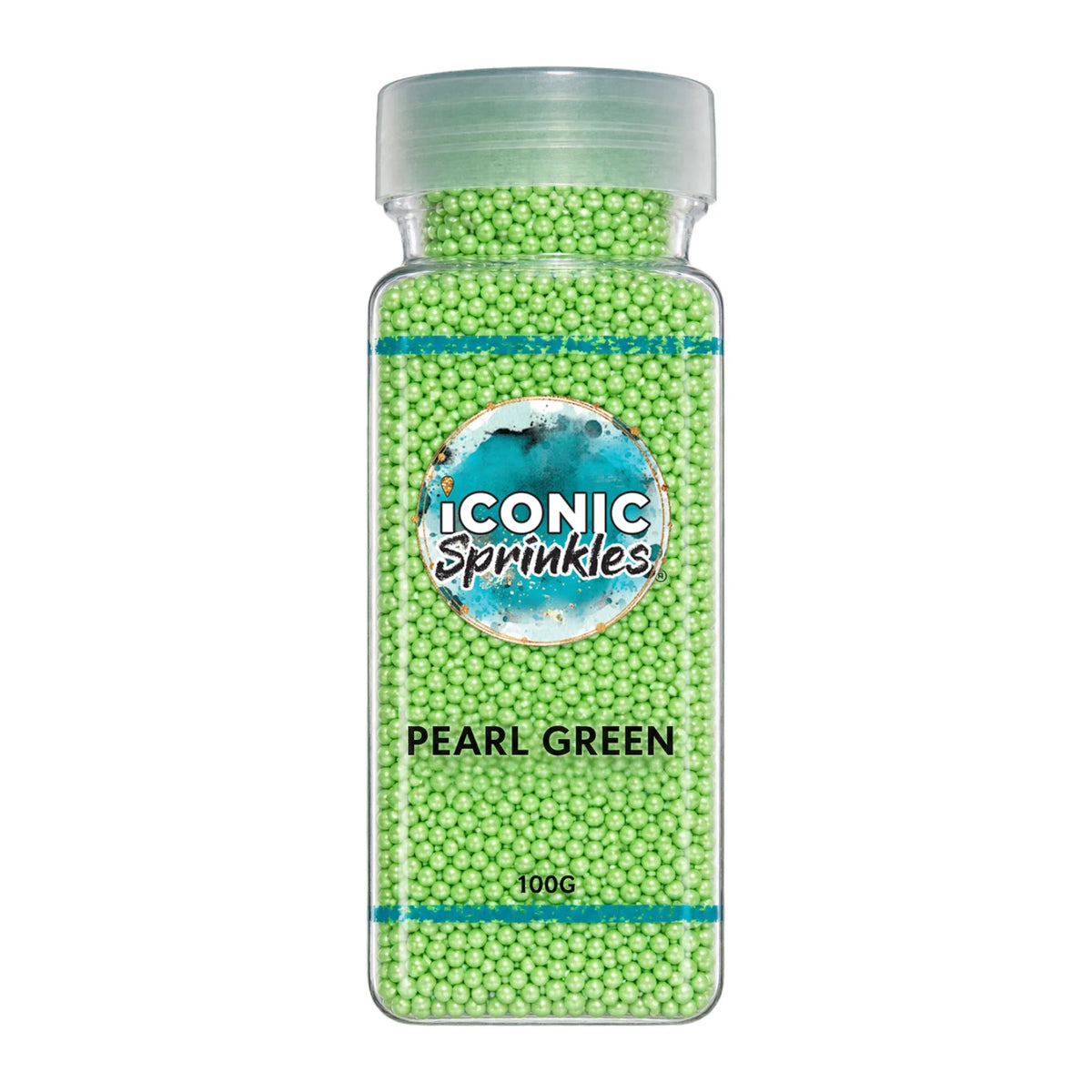Green Pearl Nonpareils 100g - Iconic Sprinkles