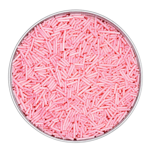 Pink Pearl Jimmies 75g - Iconic Sprinkles