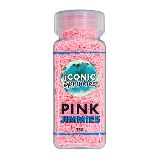 Pink Pearl Jimmies 75g - Iconic Sprinkles