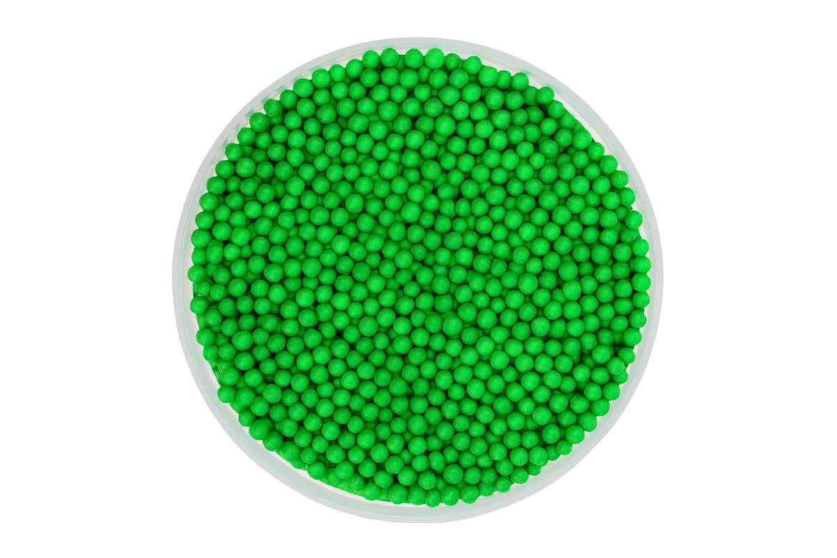 Forest Green Shiny Nonpareils 100g - Iconic Sprinkles