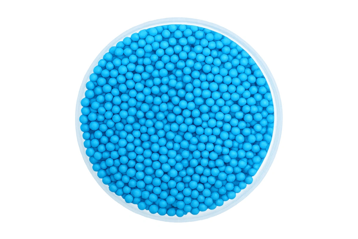 Light Blue Shiny Nonpareils 100g - Iconic Sprinkles
