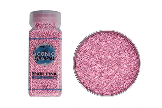Pink Pearl Nonpareils 100g - Iconic Sprinkles