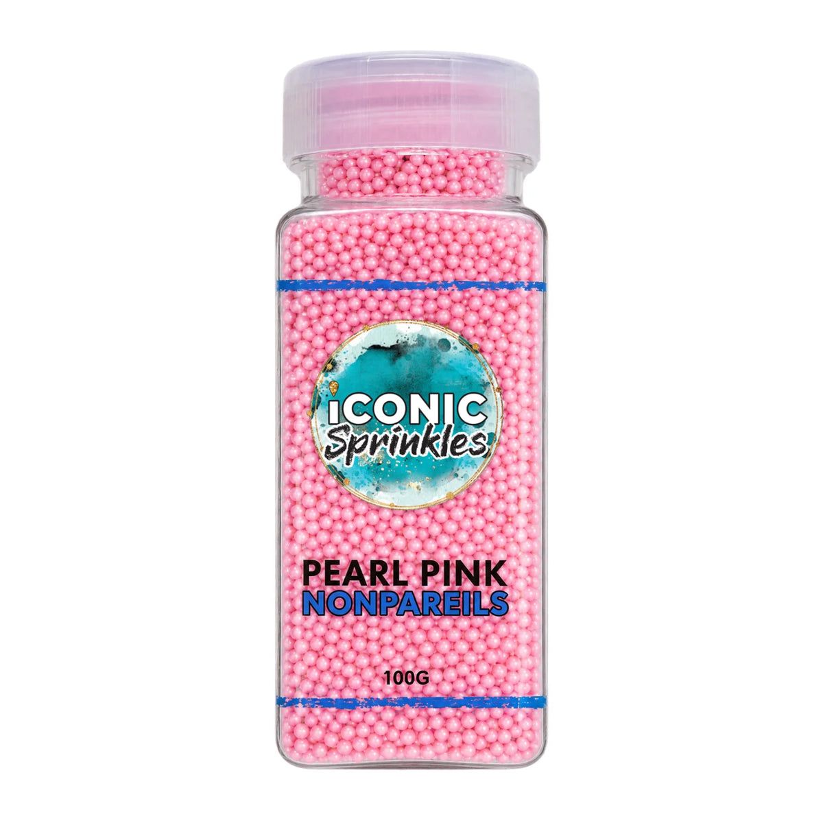 Pink Pearl Nonpareils 100g - Iconic Sprinkles
