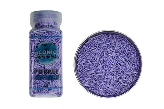 Purple Pearl Jimmies 75g - Iconic Sprinkles