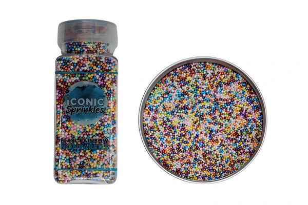 Rainbow Pearl Nonpareils 100g - Iconic Sprinkles