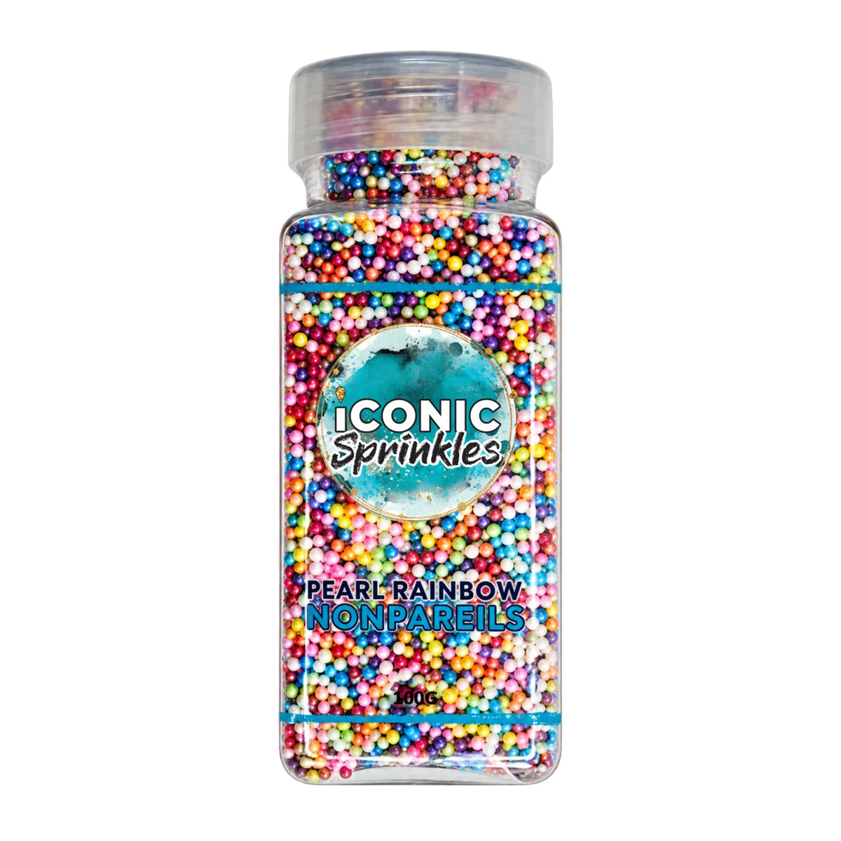 Rainbow Pearl Nonpareils 100g - Iconic Sprinkles