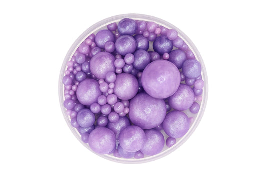 Purple Shiny Pearls 100g - Iconic Sprinkles