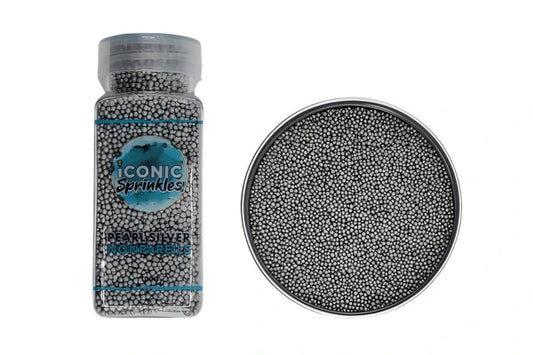 Silver Pearl Nonpareils 100g - Iconic Sprinkles