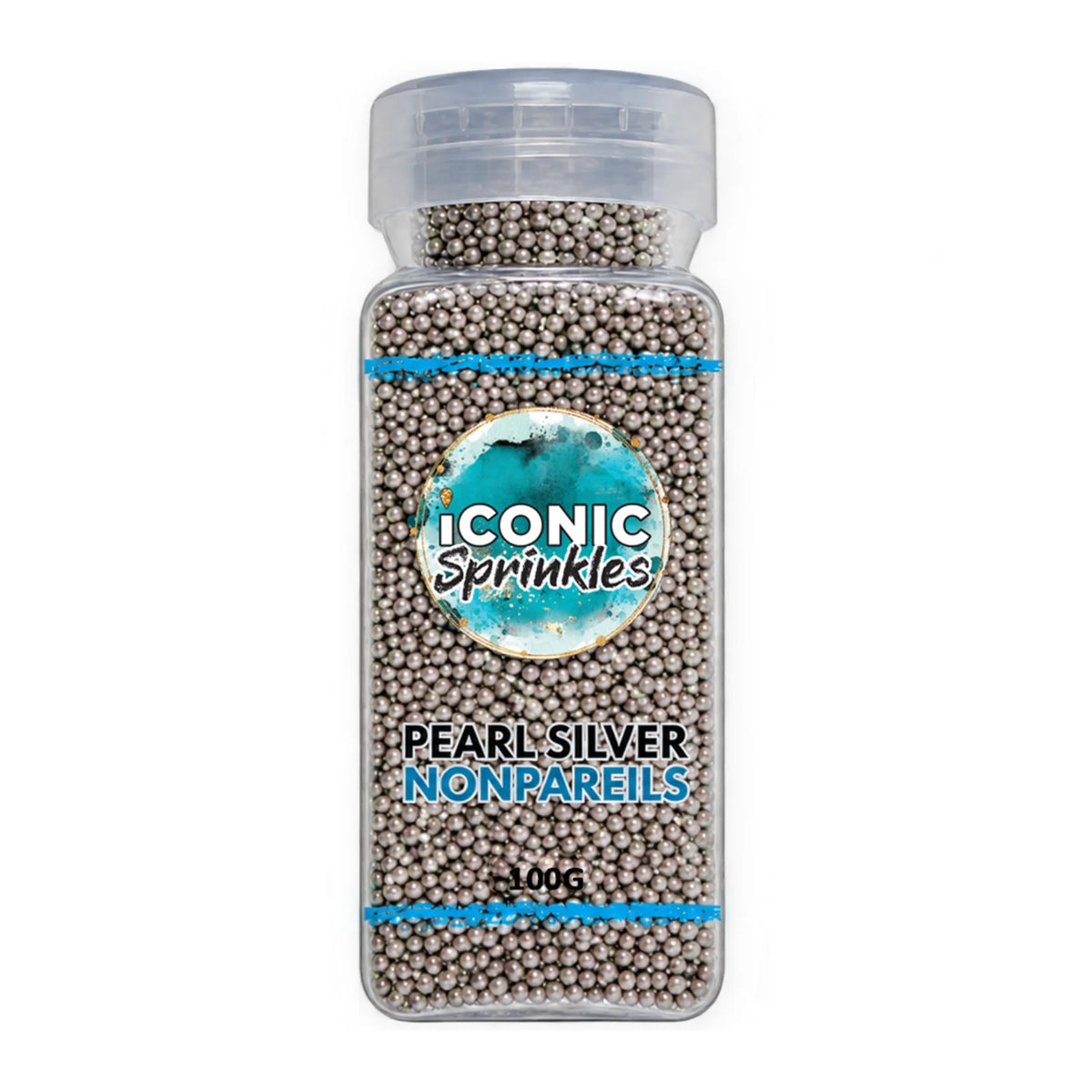 Silver Pearl Nonpareils 100g - Iconic Sprinkles
